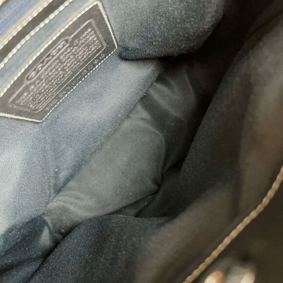 COACH Signature 6090 Black Jacquard Leather Lunch Tote Bag - Picture 8 of 11